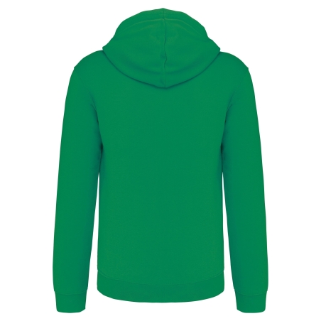 Sweat-shirt zippé capuche contrastée Blanc Kariban – vue 2