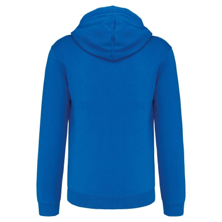 Sweat-shirt zippé capuche contrastée Bleu royal clair / blanc Kariban – vue 2