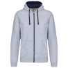 Sweat-shirt zippé capuche contrastée Gris Kariban