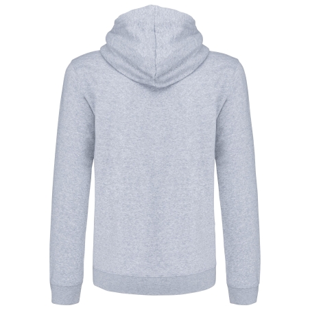 Sweat-shirt zippé capuche contrastée Gris Kariban – vue 2