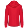 Sweat-shirt zippé capuche contrastée Rouge / blanc Kariban – vue 2
