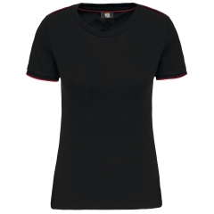 T-shirt Day To Day manches courtes femme Noir / rouge WK. Designed To Work