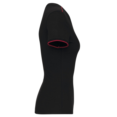 T-shirt Day To Day manches courtes femme Noir / rouge WK. Designed To Work – vue 3