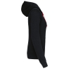 Sweat-shirt zippé capuche contrastée femme Noir/Rouge Kariban – vue 3