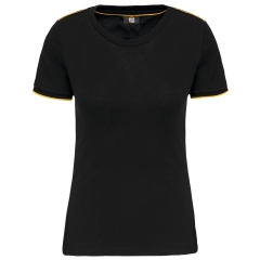 T-shirt de travail manches courtes femme Noir WK. Designed To Work