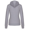 Sweat zippé capuche contrastée femme Gris Kariban – vue 2