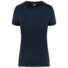 T-shirt Day To Day manches courtes femme Marine / orange fluo WK. Designed To Work