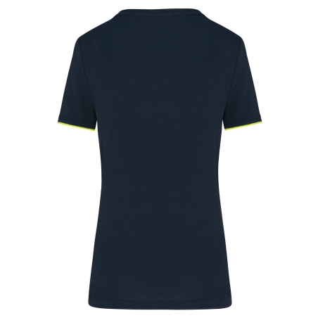 T-shirt Day To Day MC Femme Jaune Fluo WK. Designed To Work – vue 2