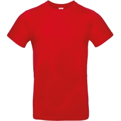 T-shirt homme rouge 185 g/m² B&C E190 – col rond coupe droite