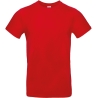 T-shirt homme rouge 185 g/m² B&C E190 – col rond coupe droite