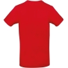T-shirt homme rouge 185 g/m² B&C E190 – col rond coupe droite – vue 2