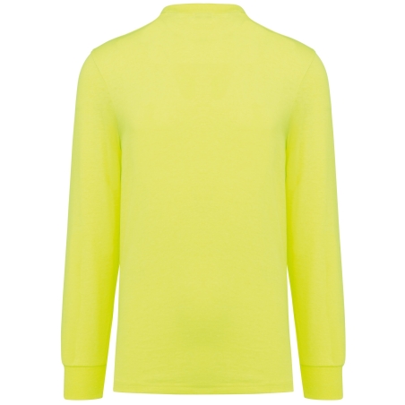 T-shirt manches longues Jaune écoresponsable WK. Designed To Work – vue 2