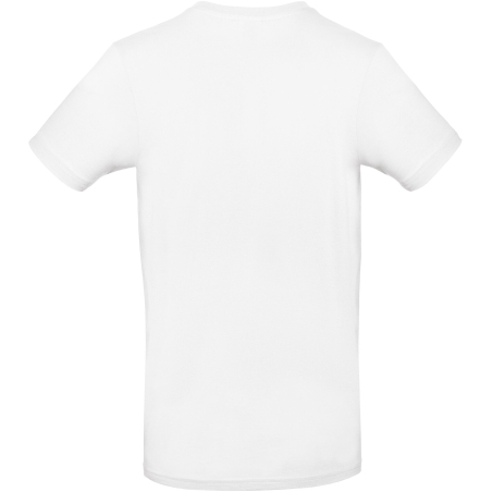 T-shirt homme blanc 185 g/m² E190 B&C – Col rond coupe droite – vue 2