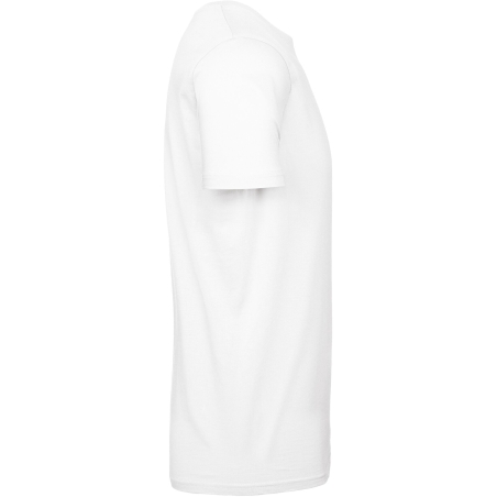 T-shirt homme blanc 185 g/m² E190 B&C – Col rond coupe droite – vue 3