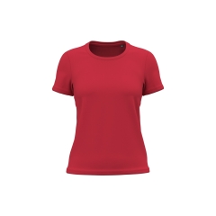 T-shirt bio femme rouge 140 g/m² Kariban – Coupe droite