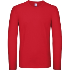 T-shirt manches longues homme Rouge B&C E150