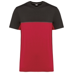 T-shirt bicolore écoresponsable manches courtes Gris WK. Designed To Work