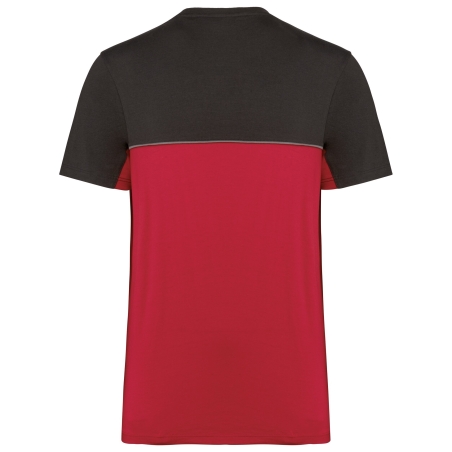 T-shirt bicolore écoresponsable manches courtes Gris WK. Designed To Work – vue 2