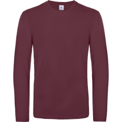 T-shirt homme manches longues bordeaux B&C E190