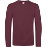 T-shirt homme manches longues bordeaux B&C E190