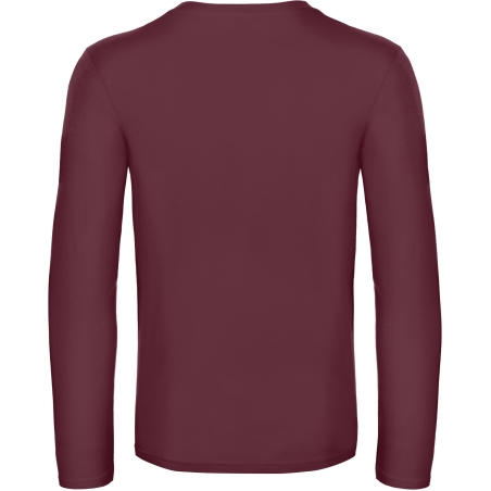 T-shirt homme manches longues bordeaux B&C E190 – vue 2