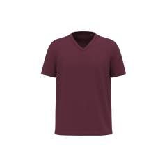 T-shirt Bio col V homme Bordeaux Kariban 140 g/m²