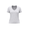 T-shirt bio col V femme gris chiné Kariban – 140 g/m²