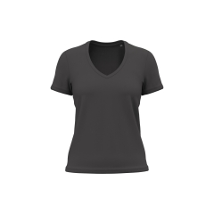 T-shirt bio col V femme gris Kariban BIO150