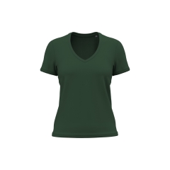 T-shirt bio col V femme vert Forest Green Kariban
