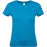 T-shirt femme coupe droite Bleu Atoll 145 g/m² B&C E150