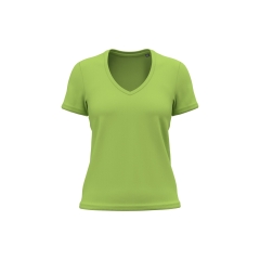 T-shirt bio col V femme vert lime Kariban BIO150