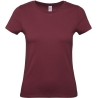 T-shirt femme col rond Bordeaux 145 g/m² B&C E150