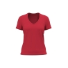 T-shirt bio col V femme rouge 140 g/m² – Kariban
