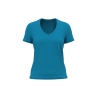T-shirt bio col V femme Bleu Tropical Blue Kariban