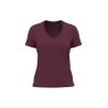 T-shirt col V bio femme bordeaux 140 g/m² – Kariban
