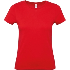 T-shirt femme Rouge 145 g/m² B&C E150 – Coton ring-spun