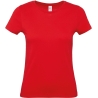 T-shirt femme Rouge 145 g/m² B&C E150 – Coton ring-spun