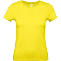 T-shirt femme col rond jaune 145 g/m² B&C E150