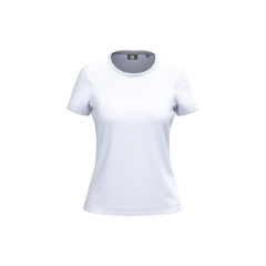 T-shirt antibactérien femme coupe droite blanc WK. Designed To Work