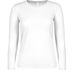 T-shirt manches longues femme Blanc B&C E150