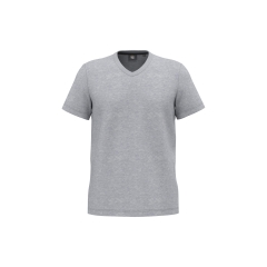 T-shirt col V écoresponsable antibactérien Gris WK. Designed To Work