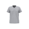 T-shirt col V écoresponsable antibactérien Gris WK. Designed To Work