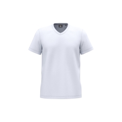 T-shirt col V écoresponsable antibactérien Blanc WK. Designed To Work