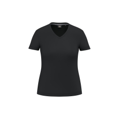 T-shirt col V écoresponsable antibactérien femme Noir – WK. Designed To Work