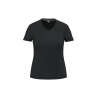 T-shirt col V écoresponsable antibactérien femme Noir – WK. Designed To Work