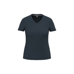 T-shirt col V écoresponsable antibactérien femme Marine WK.