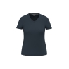 T-shirt col V écoresponsable antibactérien femme Marine WK.