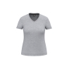 T-shirt col V écoresponsable antibactérien femme Gris WK. Designed To Work