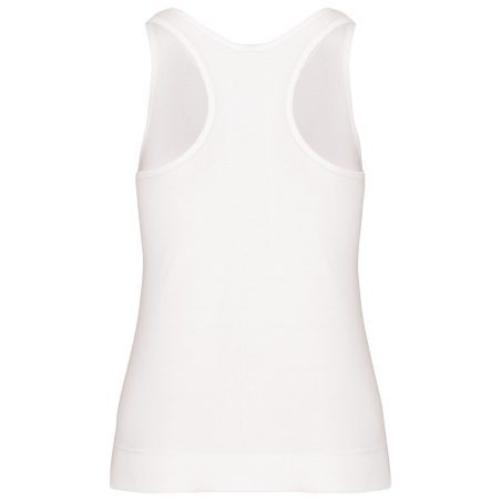 Débardeur femme dos nageur Blanc Kariban Angelina – vue 2