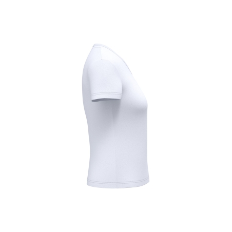 T-shirt col V écoresponsable antibactérien femme Blanc – WK. Designed To Work – vue 3